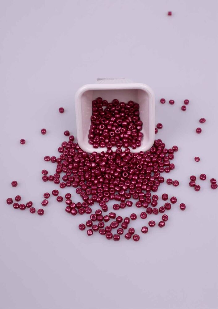 Büyük Cam Boncuk 50 Gram 5 mm | Mürdüm