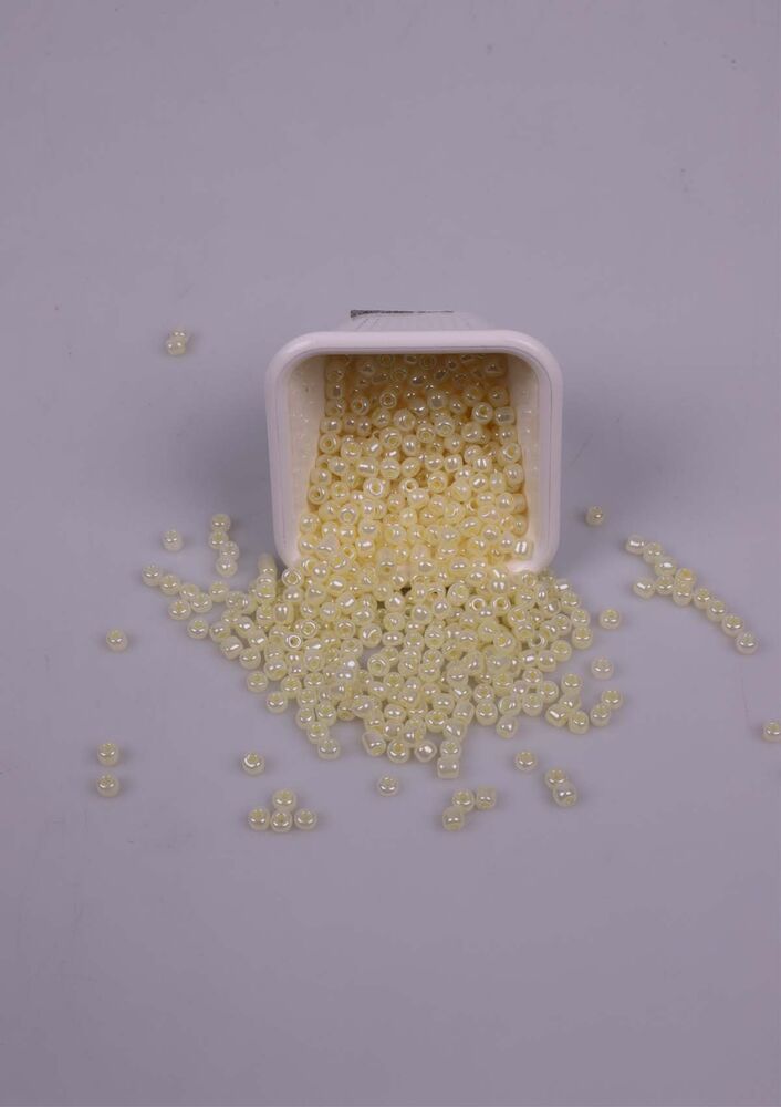 Büyük Cam Boncuk 50 Gram 5 mm | Krem