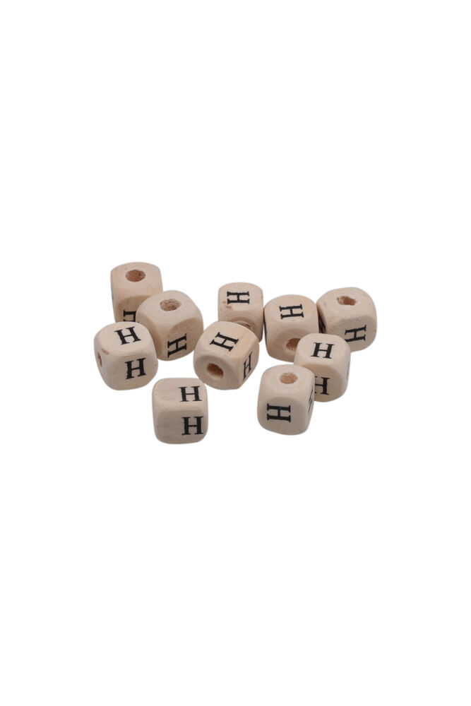 Harf Ahşap Boncuk 10 mm 10 Adet | H