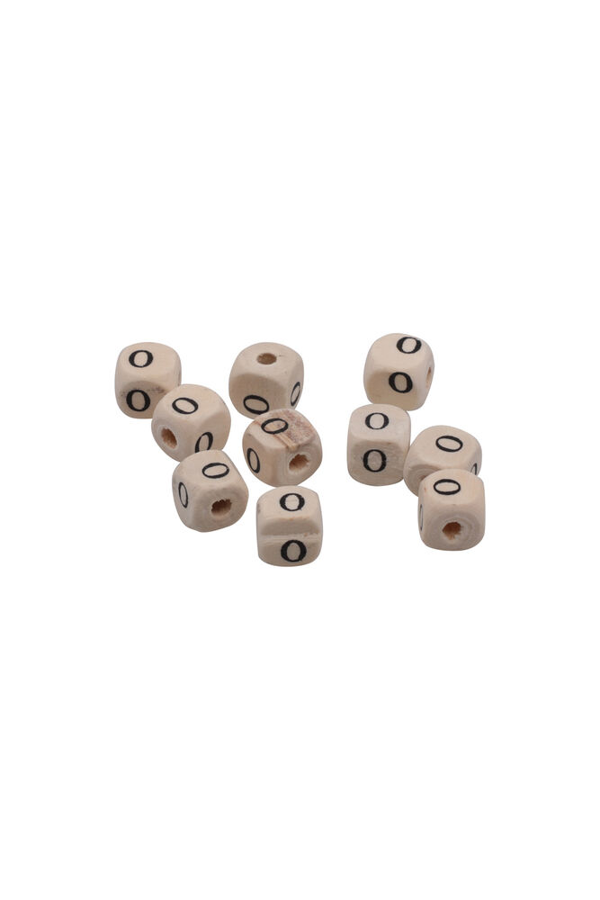Harf Ahşap Boncuk 10 mm 10 Adet | O