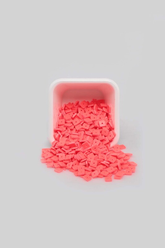 SİMİSSO - Kare Hamur Fimo Boncuk | Neon Pembe