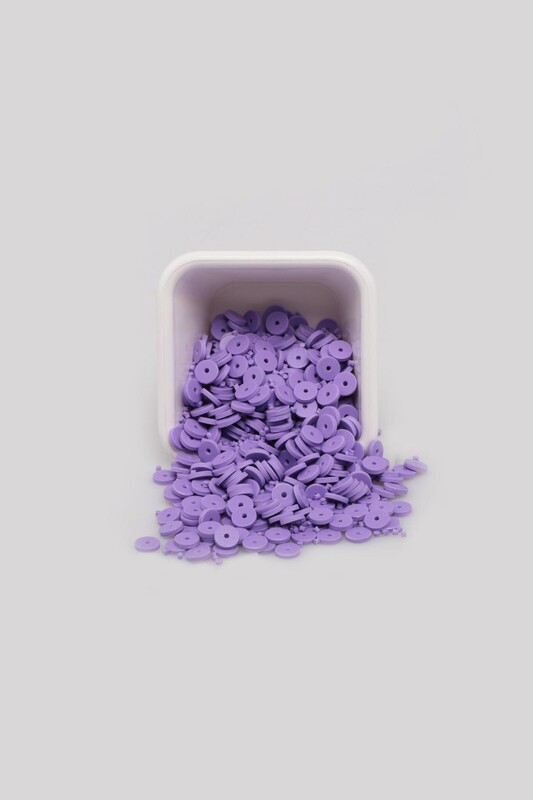 SİMİSSO - Yuvarlak Hamur Fimo Boncuk 6 mm | Mor