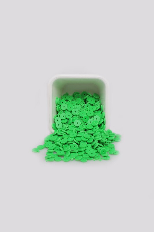 SİMİSSO - Yuvarlak Hamur Fimo Boncuk 6 mm | Neon Yeşil