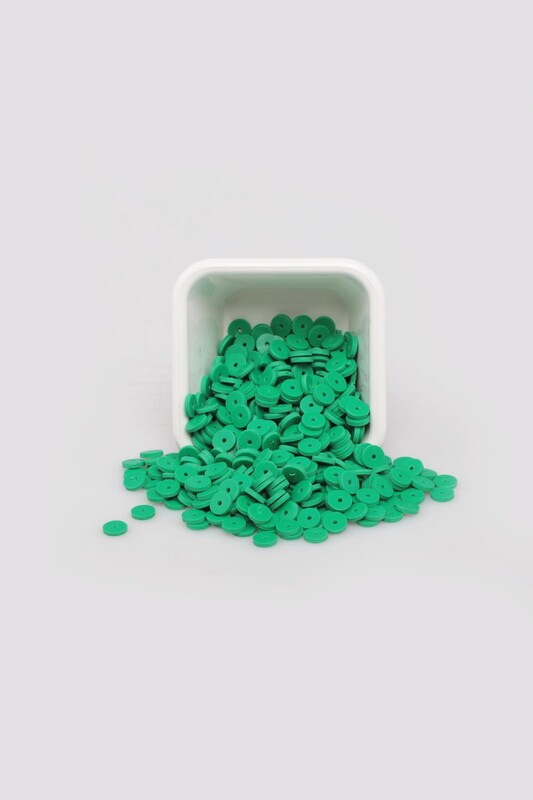 SİMİSSO - Yuvarlak Hamur Fimo Boncuk 6 mm | Yeşil
