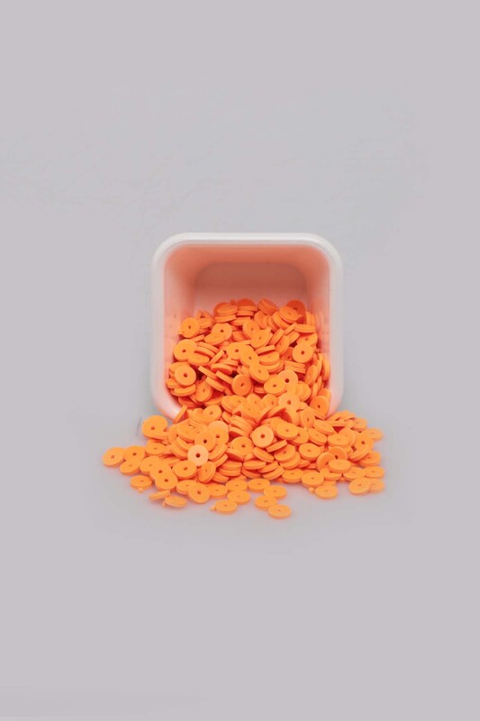 SİMİSSO - Yuvarlak Hamur Fimo Boncuk 6 mm | Açık Turuncu