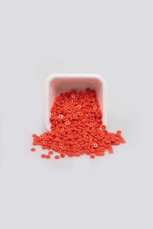 SİMİSSO - Yuvarlak Hamur Fimo Boncuk 4 mm | Turuncu