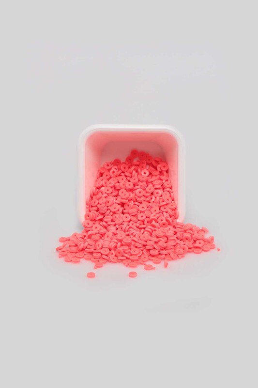 SİMİSSO - Yuvarlak Hamur Fimo Boncuk 4 mm | Neon Pembe