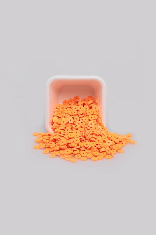 SİMİSSO - Çiçek Hamur Fimo Boncuk 4 mm | Turuncu