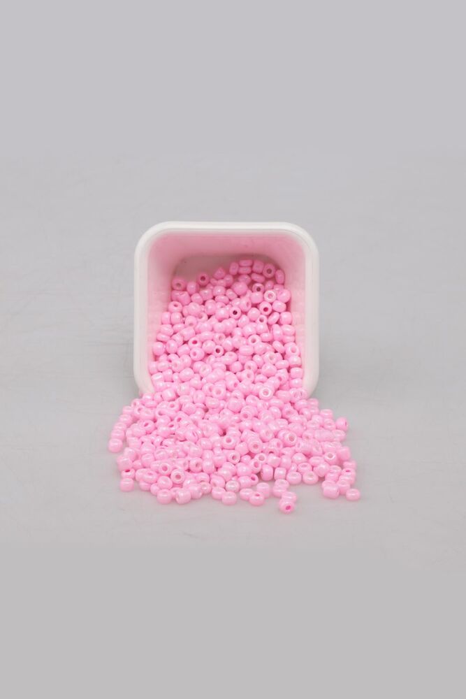 Cam Boncuk 4 mm 50 gr Pembe