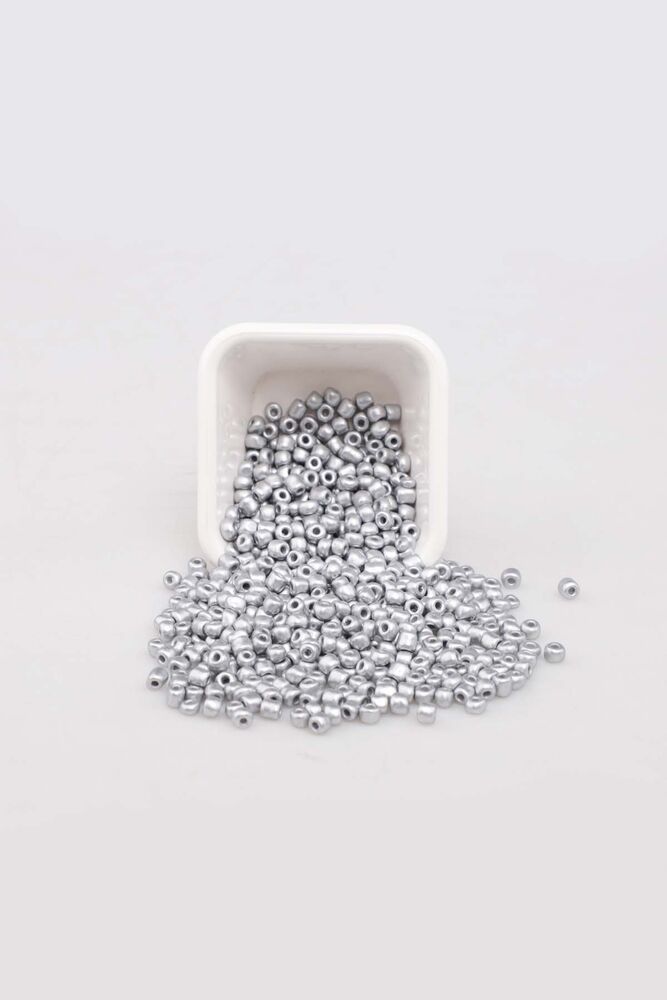 Cam Boncuk 4 mm 50 gr Gri