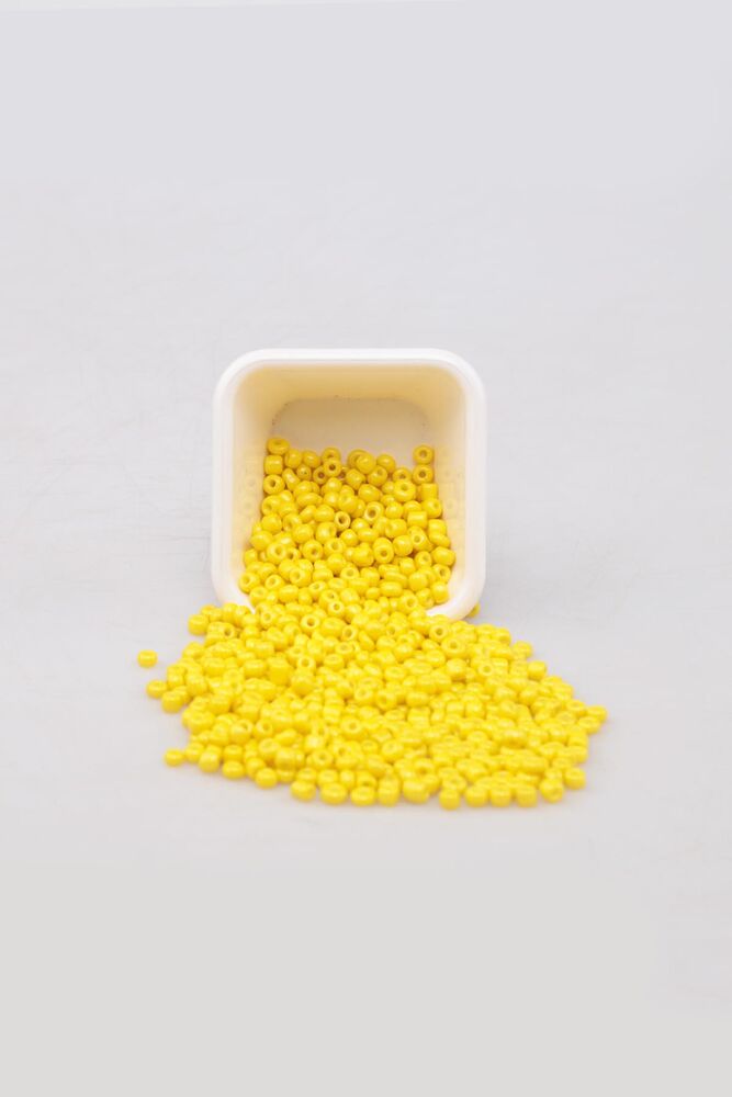 Cam Boncuk 4 mm 50 gr Sarı