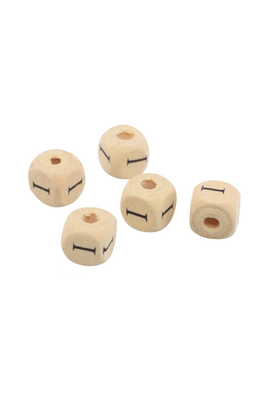 SİMİSSO - Ahşap Harf Boncuk 5'li 9mm I