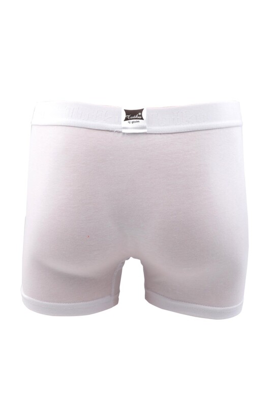 Tutku Elastane Boxer 114 | White - Thumbnail