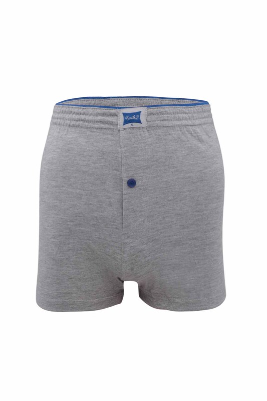 Tutku Combed Plain Boxer 117 3-Pack | Grey - Thumbnail