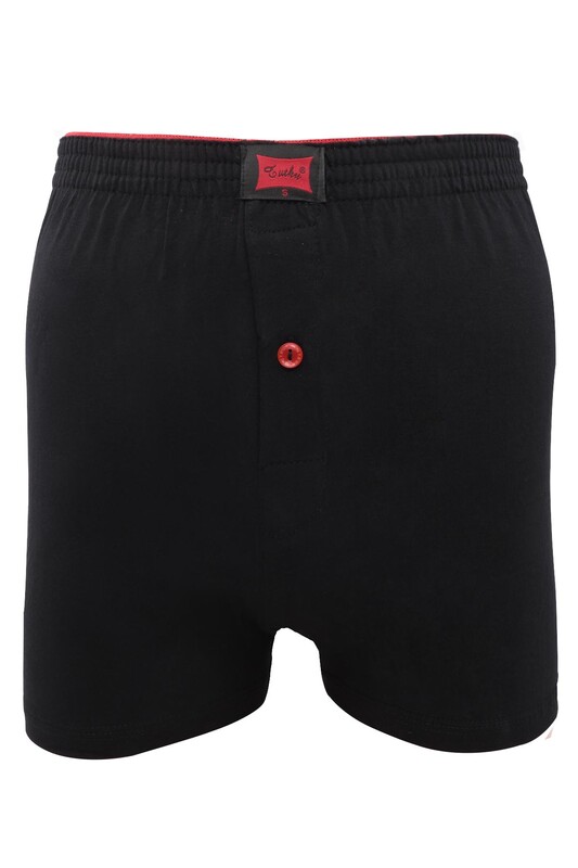 Tutku Cotton Plain Boxer 117 3 Pack | Black - Thumbnail