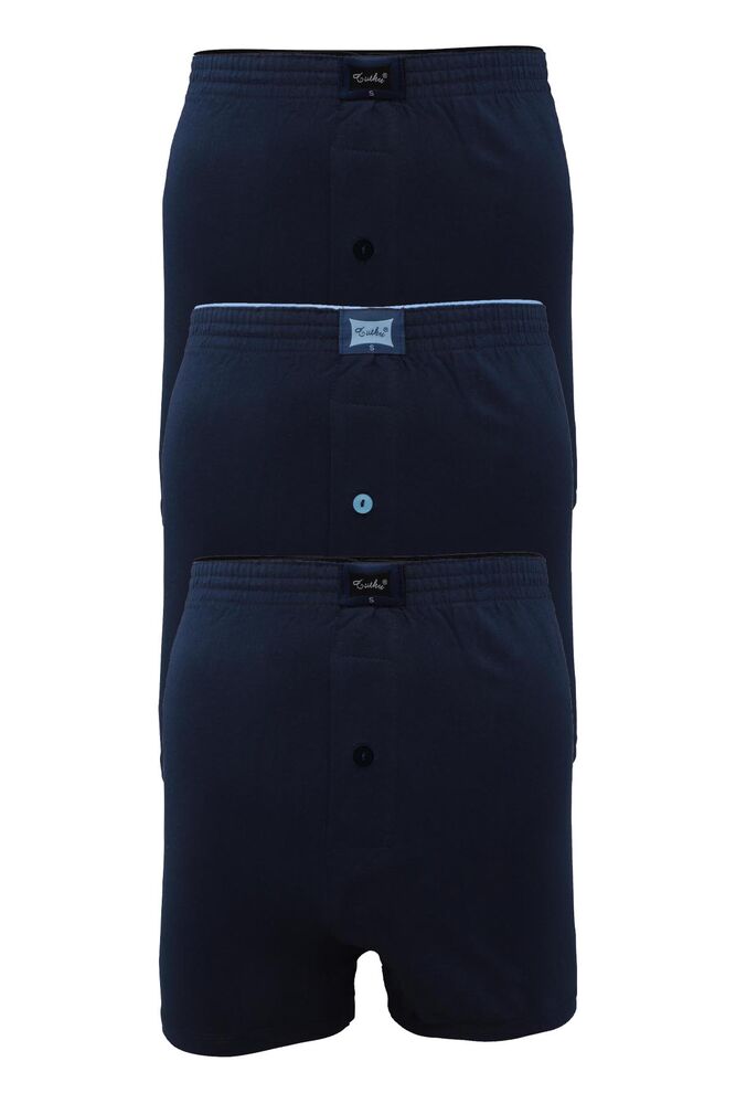 Tutku Cotton Plain Boxer 117 3 Pack | Ultramarine