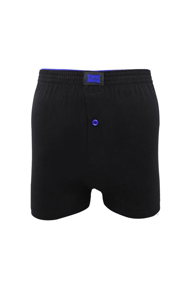Tutku Cotton Plain Boxer 117 | Black