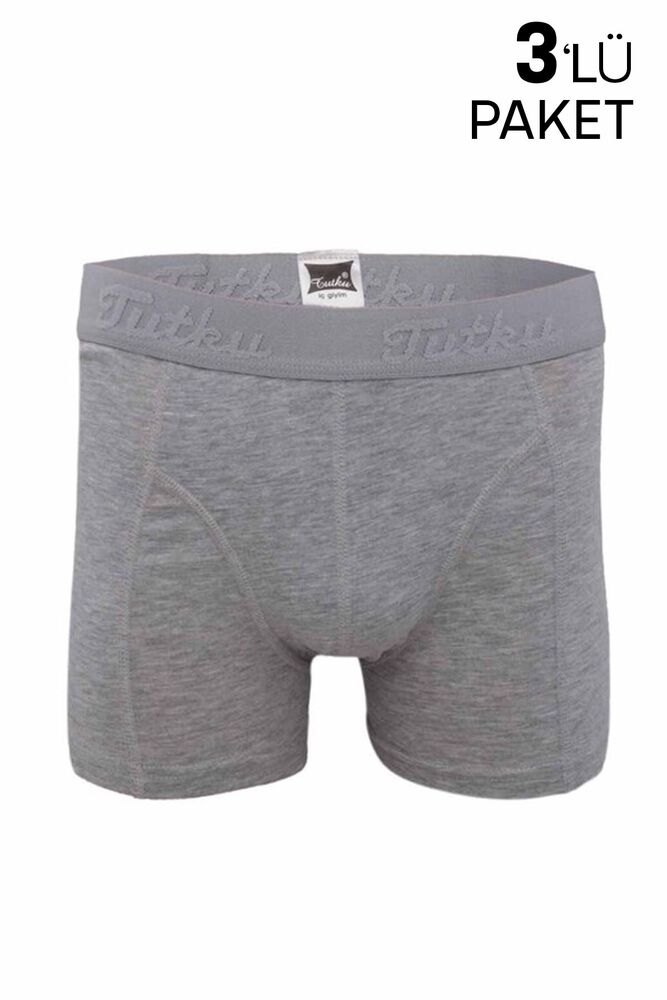 Tutku Man Elastane Boxer 3 Pack 114 | Gray