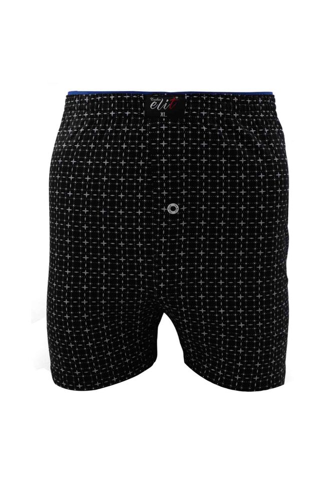 Tutku Elit Towel Waist Patterned Man Boxer 1102 | Black