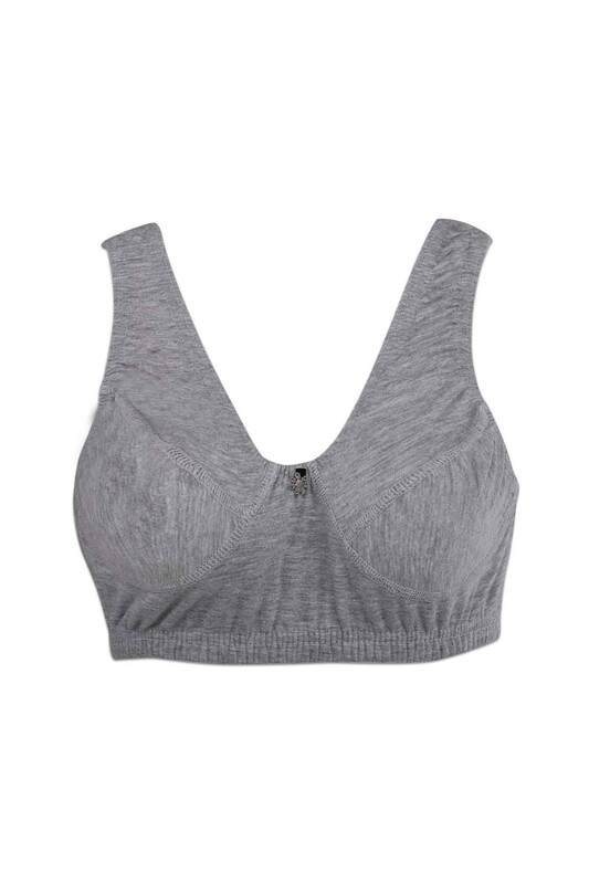 Bill Liza Combed Cotton Bra 358 | Gray - Thumbnail