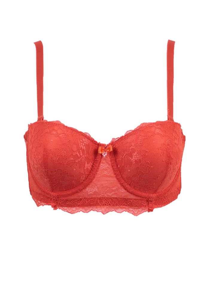 Laced Push Up Bra 387 | Orange