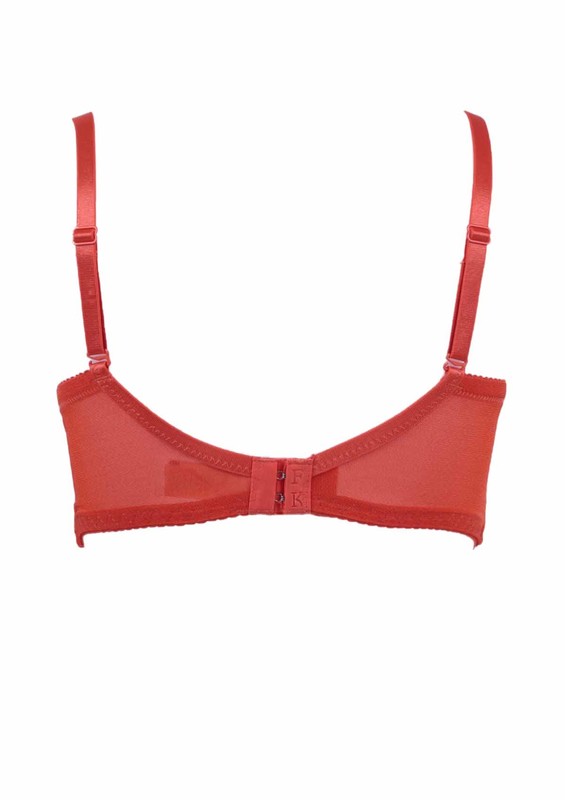 Laced Push Up Bra 387 | Orange - Thumbnail
