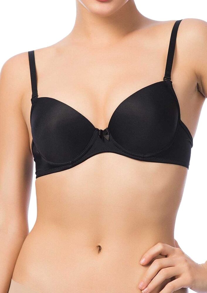 NBB Transparent Strape Supported Bra 1210 | Black