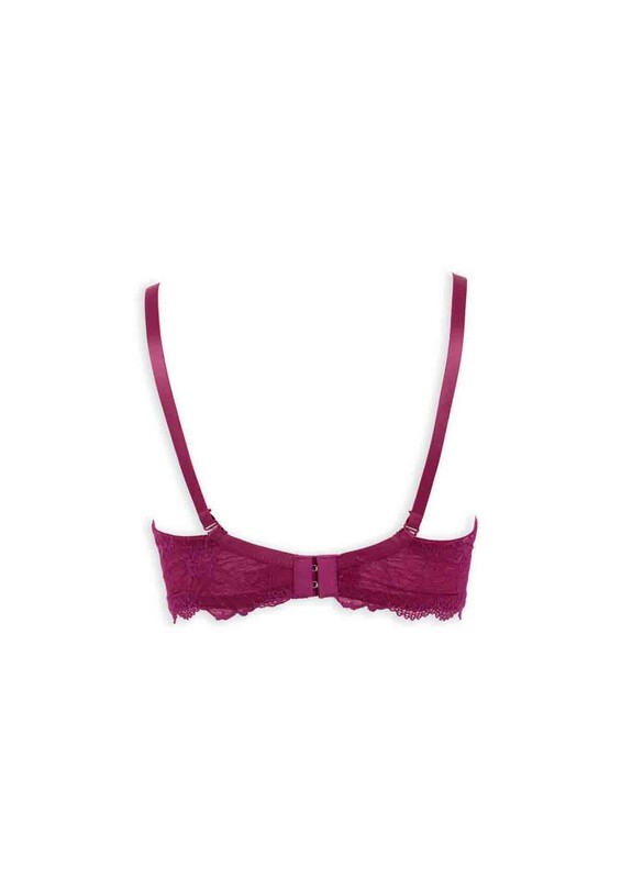 Laced Supported Bra 2100 | Plum - Thumbnail