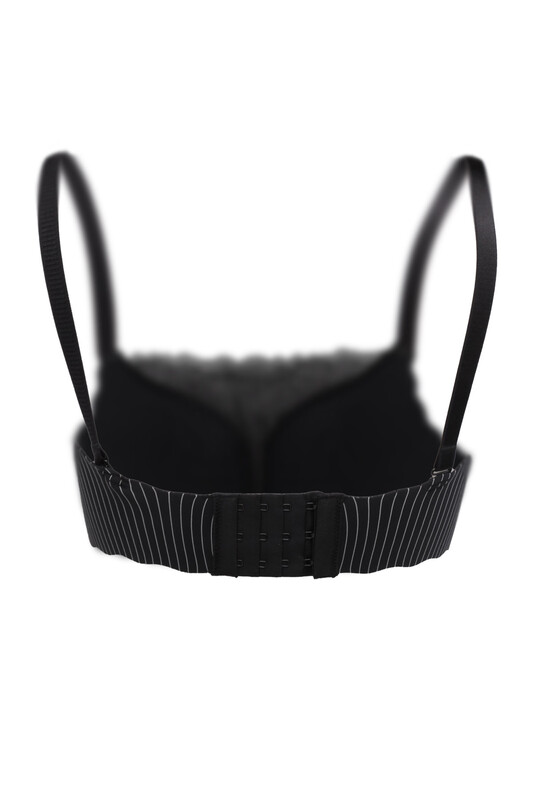 Unstayed Tulle Bra Lazer 38 | Black - Thumbnail