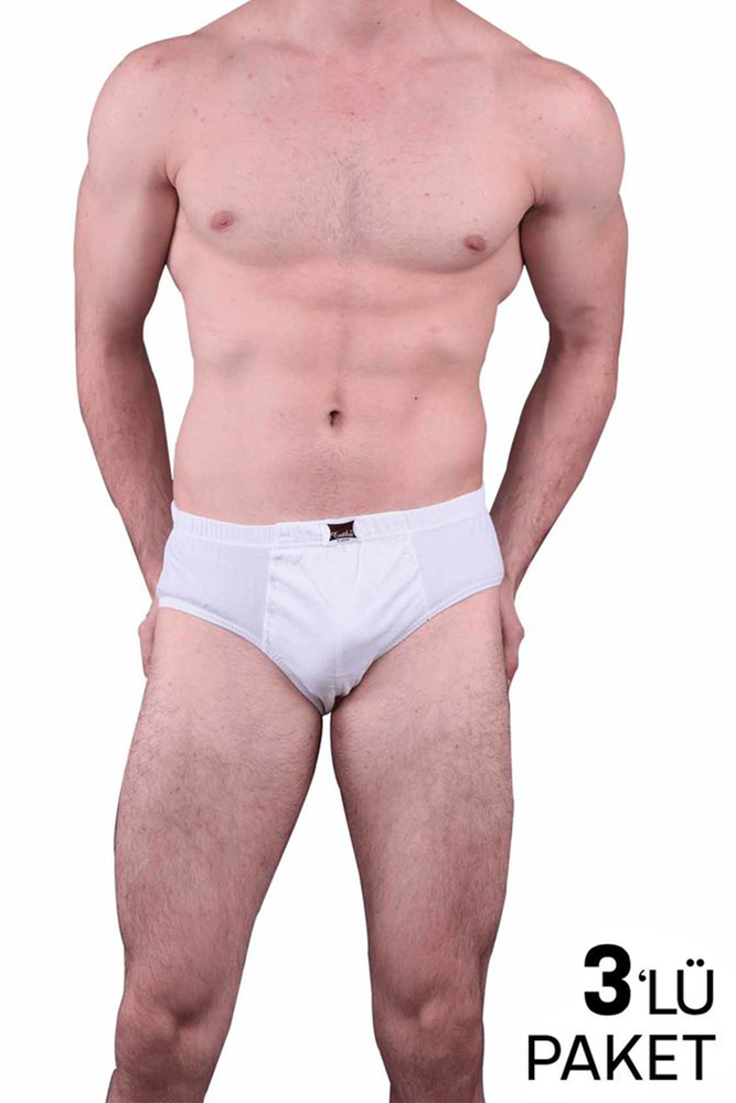Tutku Man Com Slip 3 Pack 109 | White
