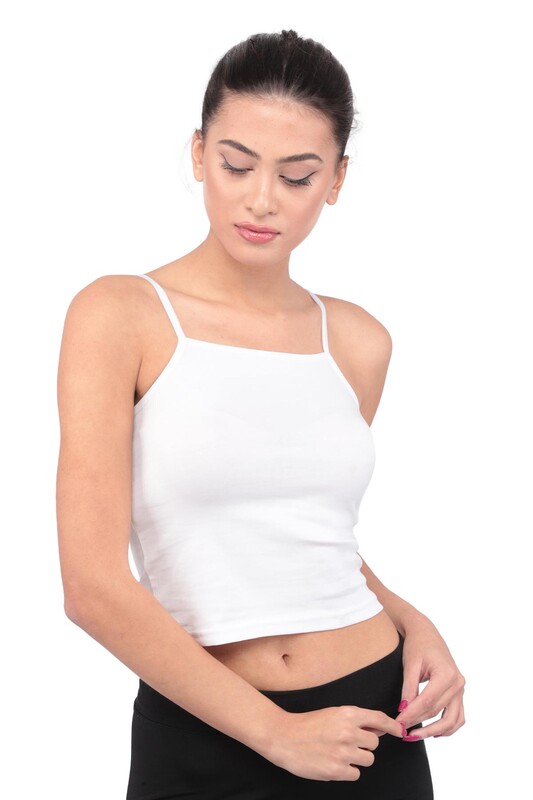 Kota Strappy Crop 6377 | White - Thumbnail
