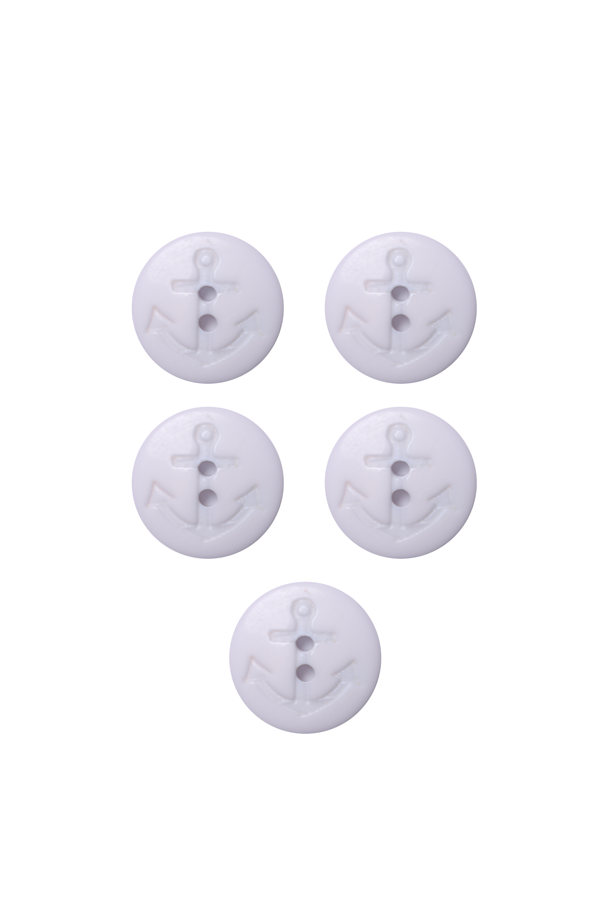 Çapa Desenli Düğme 5 Adet Model 9 | Taş