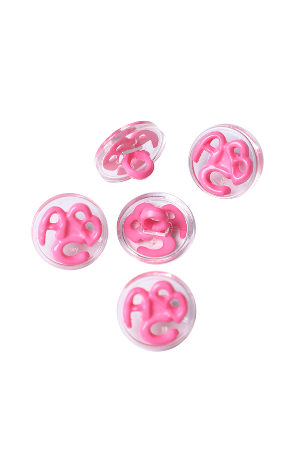 Figürlü Düğme 5 Adet Model 7 | Fuşya