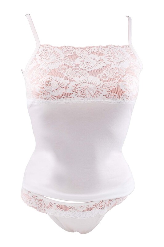 Luw Undershirt & Panties Set 8080 | White - Thumbnail