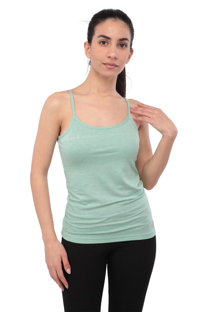 Kadın Strappy Bamboo Undershirt 2040 | Sea Grreen
