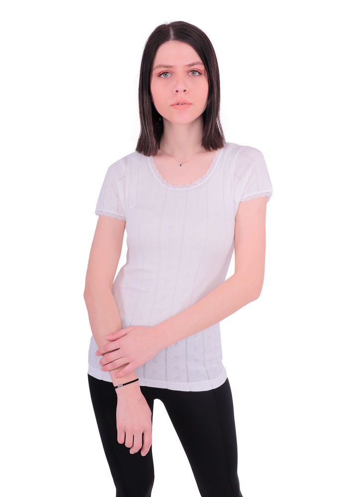 İlke Jacquard Undershirt 222 | Ecru