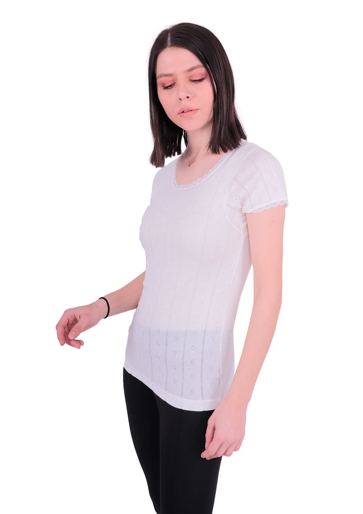 İlke Jacquard Undershirt 222 | Ecru