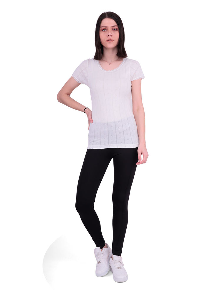 İlke Jacquard Undershirt 222 | Ecru