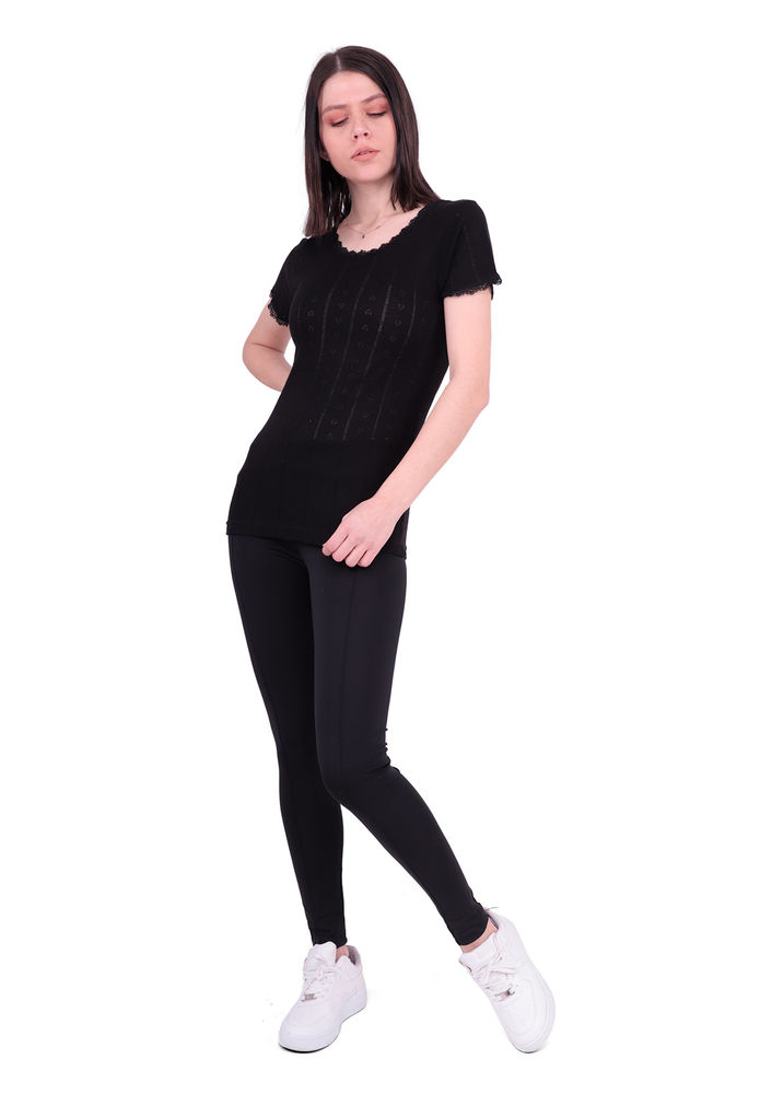 İlke Jaquard Undershirt 222 | Black
