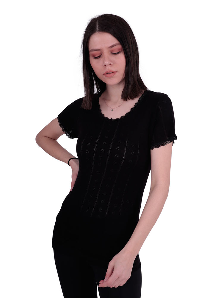 İlke Jaquard Undershirt 222 | Black