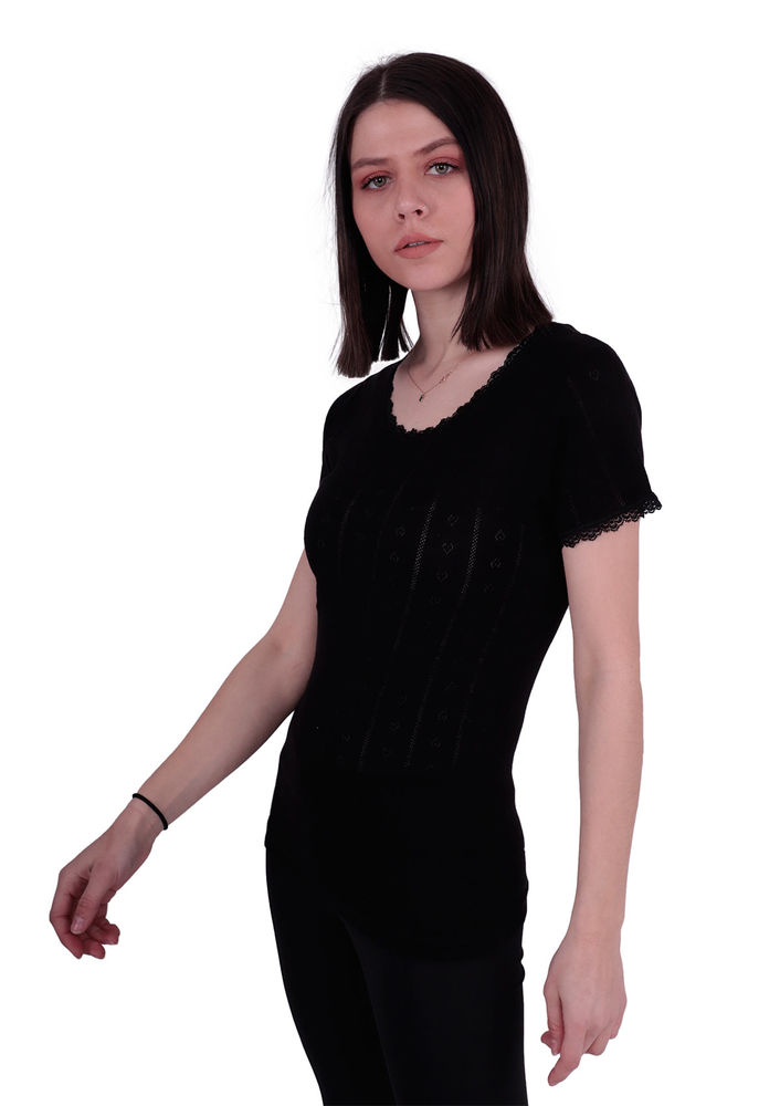 İlke Jaquard Undershirt 222 | Black