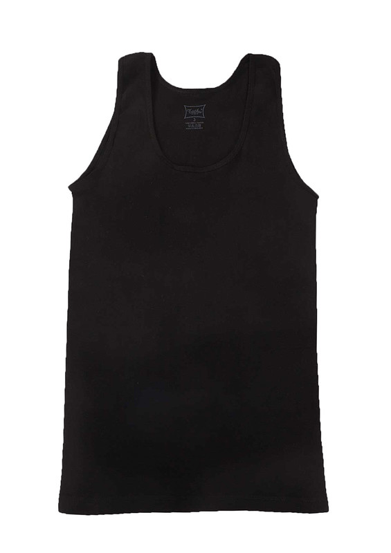 TUTKU - Tutku Ribana Large Strappy Woman Undershirt 136 | Black