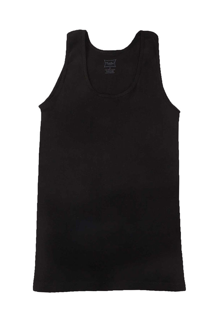 Tutku Ribana Large Strappy Woman Undershirt 136 | Black