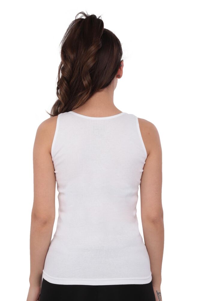 Tutku Ribana Large Strappy Woman Undershirt 136 | White