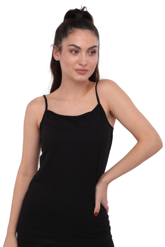 TUTKU - Tutku Elastane Strappy Woman Undershirt 146 | Black