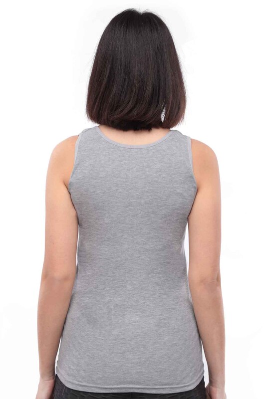 Tutku Ribana Large Strppy Woman Undershirt 136 | Gray - Thumbnail