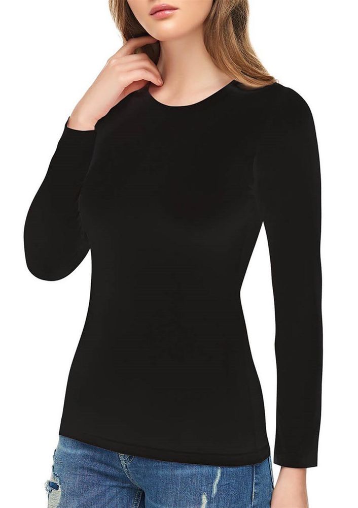 Tutku Elit Elastane Long Sleeved Woman Body 2203 | Black