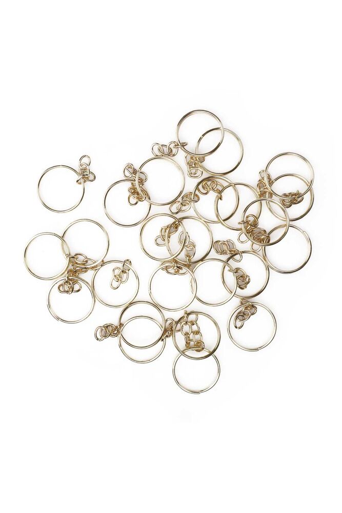 Zincirli Anahtarlık 5 cm 25 Adet | Altın