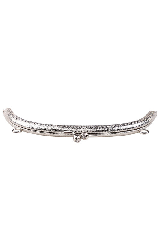Metal Çanta Klipsi Gümüş 16 cm - Thumbnail
