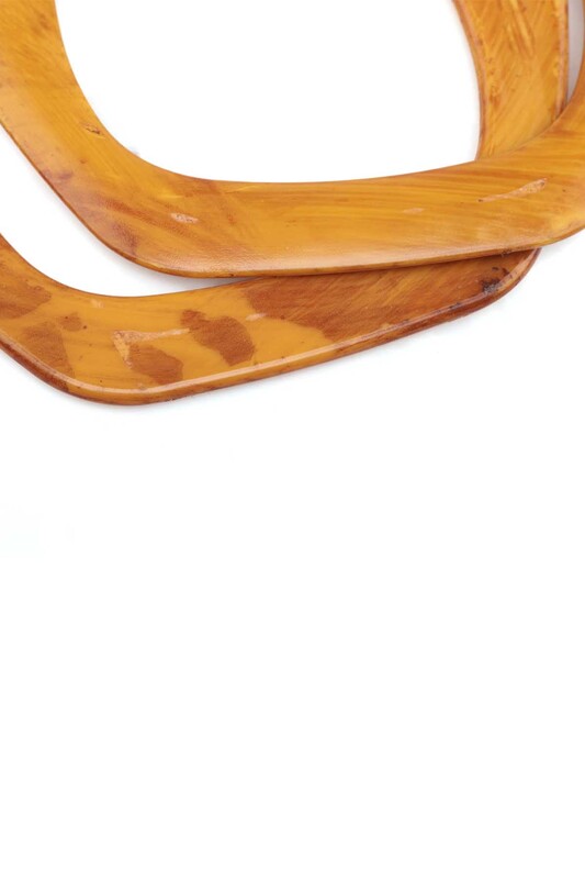 Ahşap Görünümlü Plastik Çanta Sapı Model 7 | Kahverengi - Thumbnail